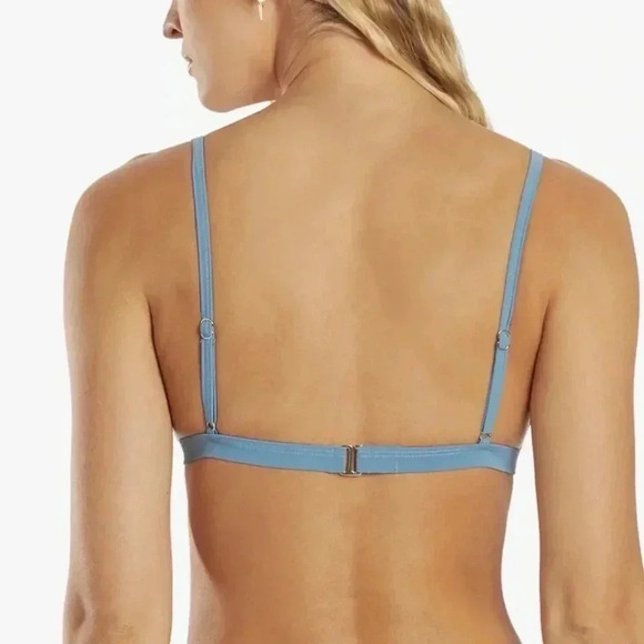 Quint Sol White Label XS Fashion Colours Tri Bikini Top Swim Blue Adjustable - Picture 5 of 6